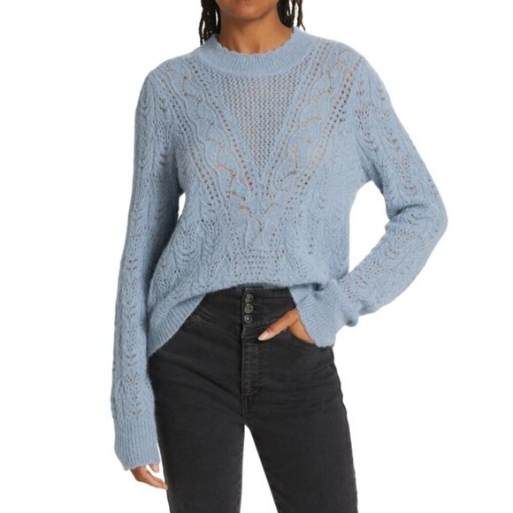 Veronica Beard Makani Pointelle Knit Sweater Large - Picture 1 of 11